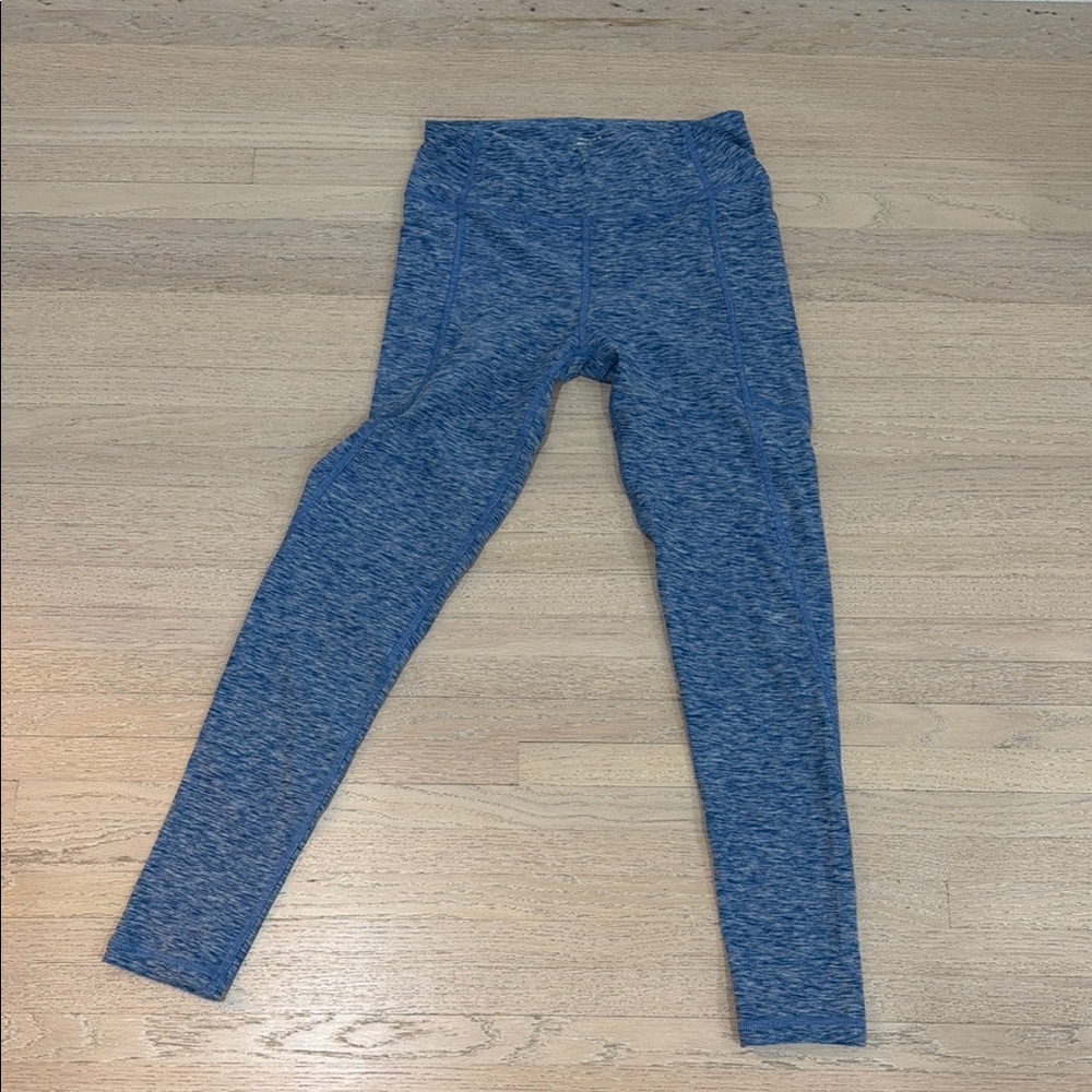 Hanna Andersson Heathered Blue Kids Leggings- workout material